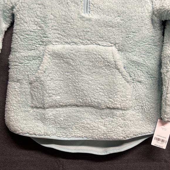 NWT - Carter’s Sherpa Fleece Pullover, Light Blue - Size 10 - Picture 6 of 8